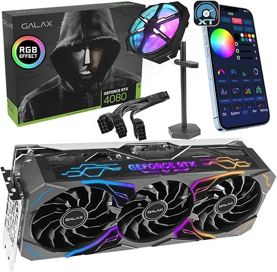 GALAX GeForce RTXTM 4080 SG (1-Click OC), Xtreme Tuner App Control, 16GB, GDDR6X, 256-bit, DP*3/HDMI 2.1/DLSS 3/Gaming Graphics Card (with Graphics Card Brace Support)