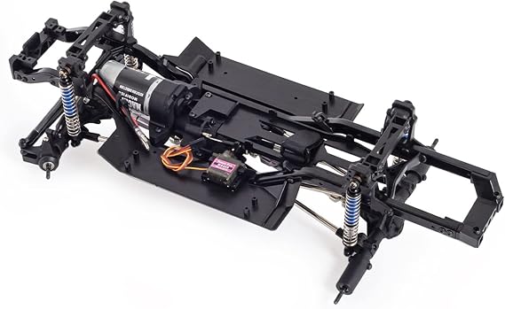 313mm Wheelbase Nylon Chassis Frame Car Body with 2-Speed Transmission 35T 550 Motor for 1/10 RC Crawler Axial SCX10 TRX4 D90 (DIY+Axles)