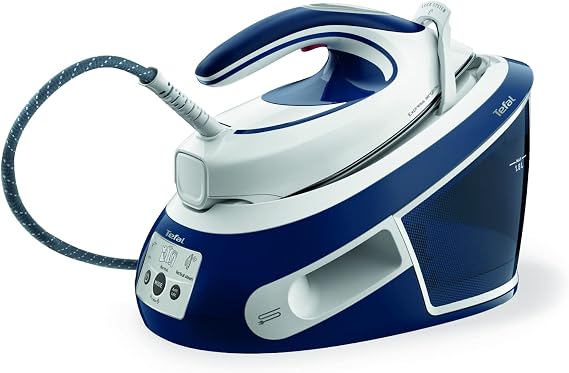 Tefal Steam Generator Iron, 2800W, 460g/min Steam Boost, 7.2 Bar Pressure, SV8022 Express Airglide, White & Blue
