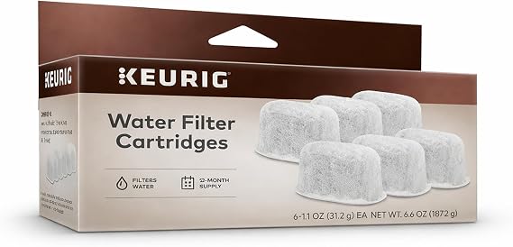 Keurig Water Filter Refill Cartridges, Replacement Water Filter Cartridges, Compatible with 2.0 K-Cup Pod Coffee Makers, 6 Count