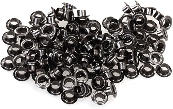 ECYC Ltd 200Pcs 2.5mm Tiny Grommets Eyelets Round Metal Eyelets, Self Backing Eyelet Holster Eyelets for Repair and Decoration Clothes, Shoes, Leather, Canvas, Belt, Tag, Scrapbooking, DIY Craft