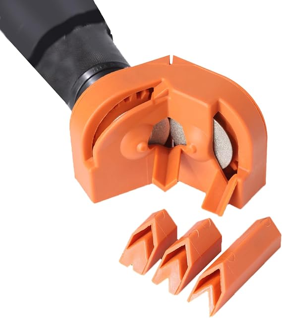 Drill Bit Sharpener,Drill Bit Sharpener for All Bits,Multipurpose Drill Bit Grinding Sharpener for High-Speed Steel, Masonry, Carbide, Cobalt & Tin-Coated Drill Bits(Orange)