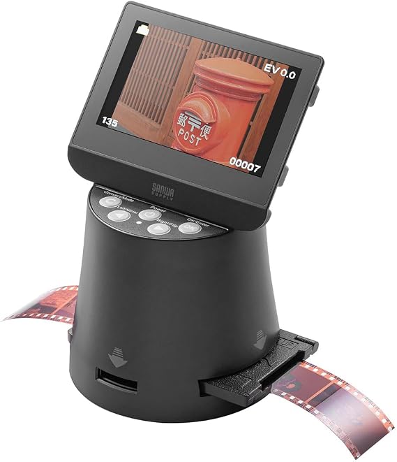 Sanwa Direct 400-SCN066 APS Negative Digital Film Scanner 1.4 inches 35 mm 0.3 inches 8 mm HDMI Output