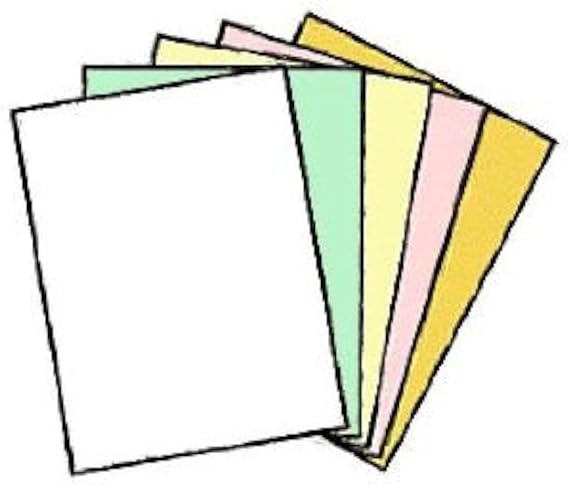 100 Sets of 5 Part NCR Carbonless Paper, 500 Sheets, Reverse Collated, Appleton