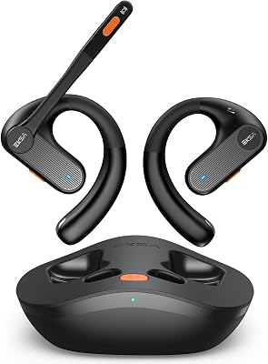 EKSA Open-Ear Bluetooth Headphones Air Conduction Wireless Earphones - 70H Playtime IPX5 Waterproof Open Ear Earbuds - Bluetooth 5.3 Headset with TubeBass Technology Open Ear