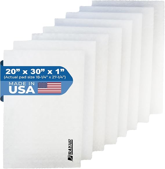 RAYAIR SUPPLY 20x30 Replacement Filter Pads Compatible with Respicaire
