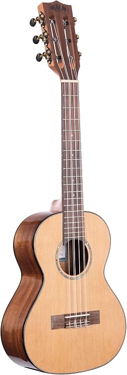 Kala Brand Music Co. Solid Cedar Top Acacia 6-String, Ukulele, Natural, Tenor (KA-SCAC-T6)
