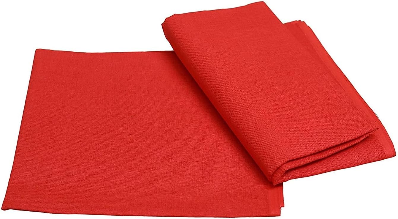 Satvik 1.25 Meter Red Cloth for Pooja, Lal Kapda for Puja, Aasan Devi Vishnu Satyanarayan Kathaa Ganapti Bhappa Bhagwan Sthapana Navratri Pujan Fabric Vastra Hawan Anushthan Diwali Puja RED