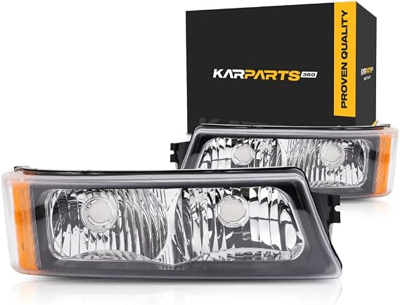 For 2005 2006 Chevy Silverado 1500 HD Turn Signal/Parking Light Assembly Driver and Passenger Side Pair CAPA Certified Type 2 | GM2520185 GM2521185