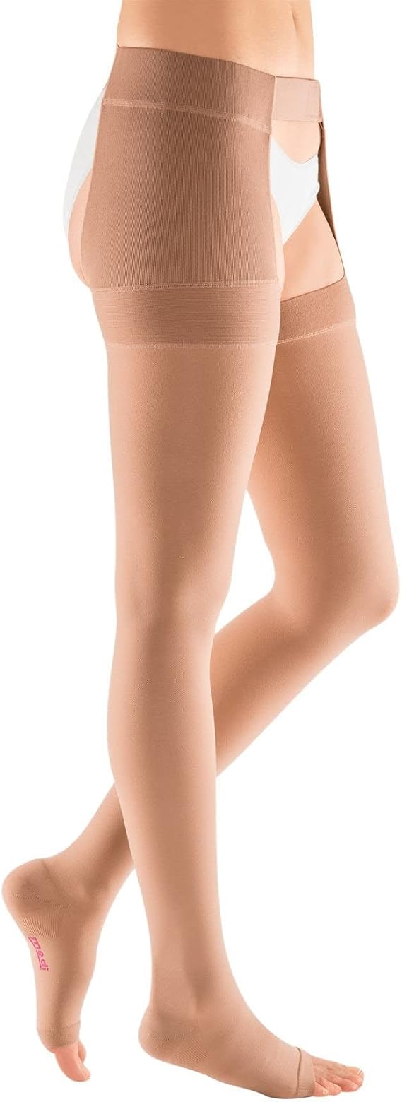 mediven Plus for Men & Women, 40-50 mmHg, Thigh High w/Attachment, Open Toe