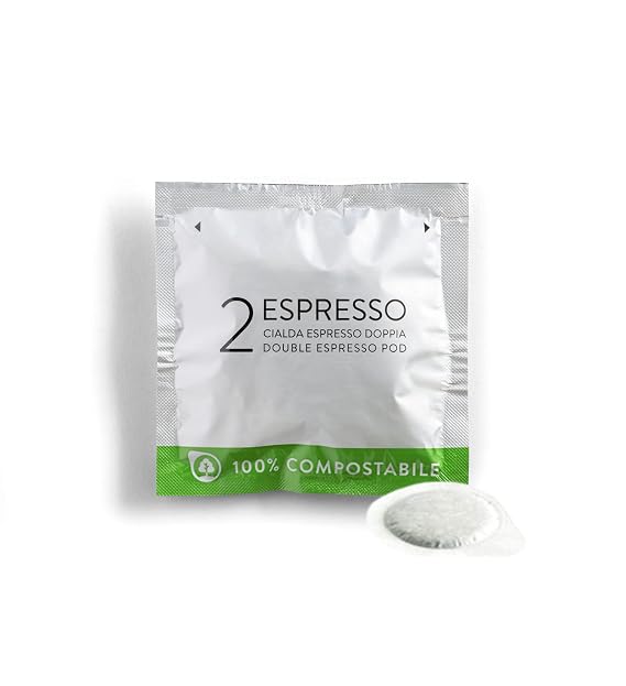 Bristot Double Pods | Low Acid | 14g Espresso Pods (55mm)| Medium Espresso Roast | Pack of 85 -To be used only with pod portafilter (55mm) designed for double pods