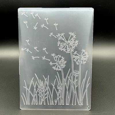 3D Plastic Embossing Folder Template Dandelion Texture A6 Size for Card Making DIY Scrapbooking Paper Crafting Handmade Crafts Scrapbooking Arts Supplies Scrapbook Decor