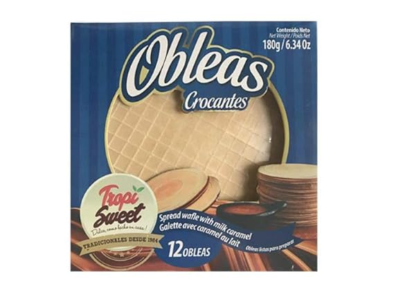GUSTO LATINO Obleas con Arequipe - Waffers and Caramel Spread 12CT - Imported from Colombia