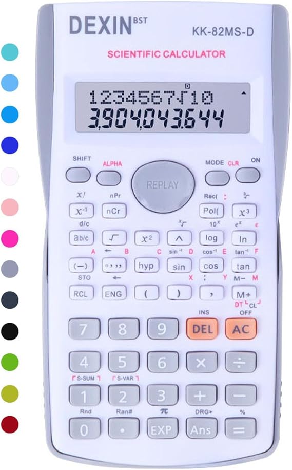 Scientific Calculators Desktop, Scientific Calculators for Students, Scientific Calculator 240 Functions 2 Line 10+2 Digits, Desk Math Calculator for School (Grey)