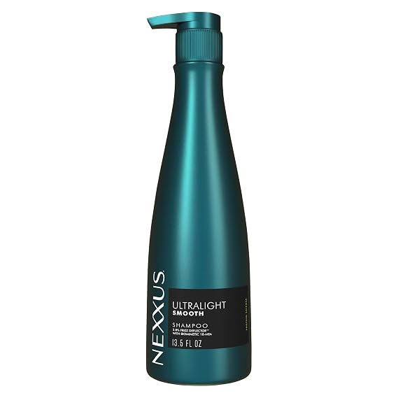 Nexxus Ultralight Smooth Smoothing Shampoo Hair for Frizzy Powered by Frizz Deflector Technology with Biomimetic 18-MEA 13.5 oz