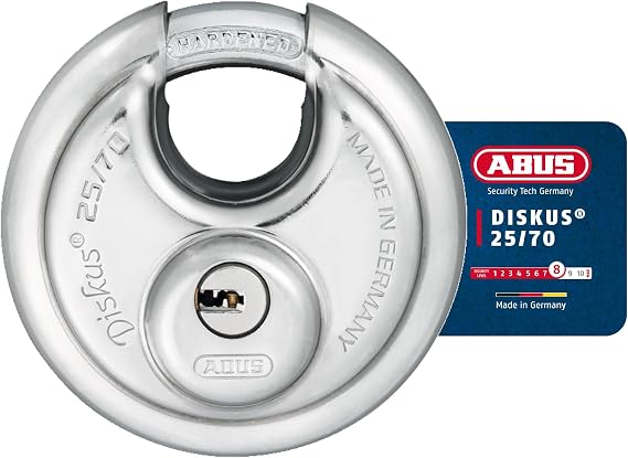 ABUS 25/70 _ B – Security Key Padlock Diskus 70 MM BLISTER