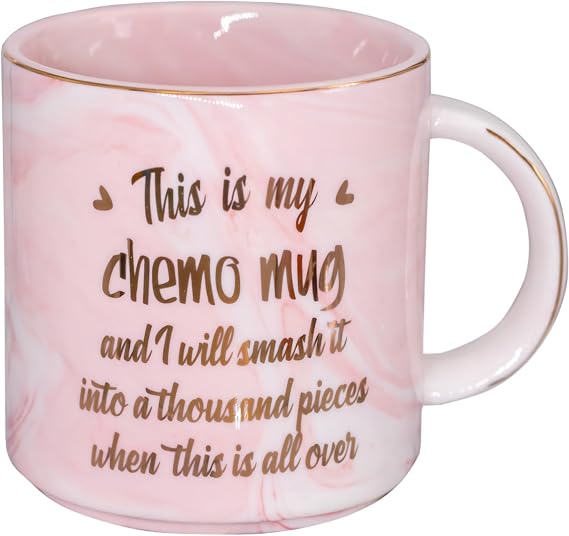 Cancer Survivor Gifts for Women - This Is My Chemo Mug - Survivor Gifts for Breast Cancer Awareness Chemo Patient Friends - Cute Christmas Gift Pink Coffee Cup 11.5oz