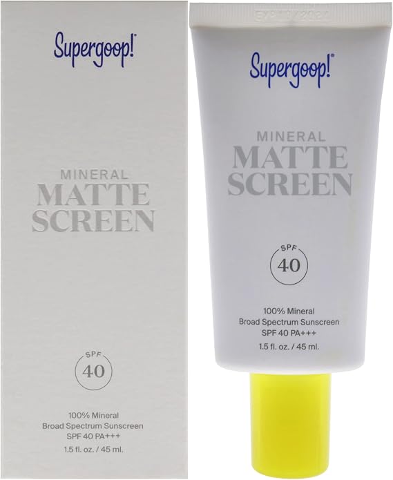 Supergoop! 100% Mineral Matte Screen Sunscreen SPF 40 1.5oz (45ml)