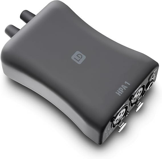 LD Systems HPA 1 - Compact Headphone Amplifier with Volume Control for Monitoring Applications, Black