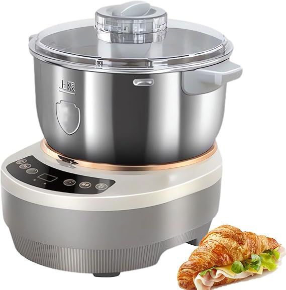 Dough Kneading Machine, Dough Maker with Ferment Function, 5L/7L Non-stick Stainless Steel Dough Flour Mixer with Timing & Touch Panel, Bear Dough Kneading Machine, Dough Proofer for Home(5L)