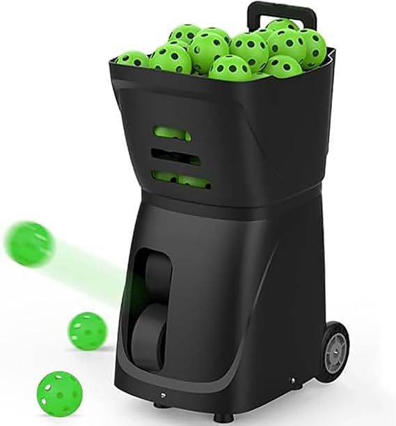 Pickleball Ball Machine, Automatic Ball Launcher, 20 Drop-in Programming, 80 Large Capacity (Not Included), Serve Frequency: 1.8 Seconds-8.8 Seconds, for Training Players