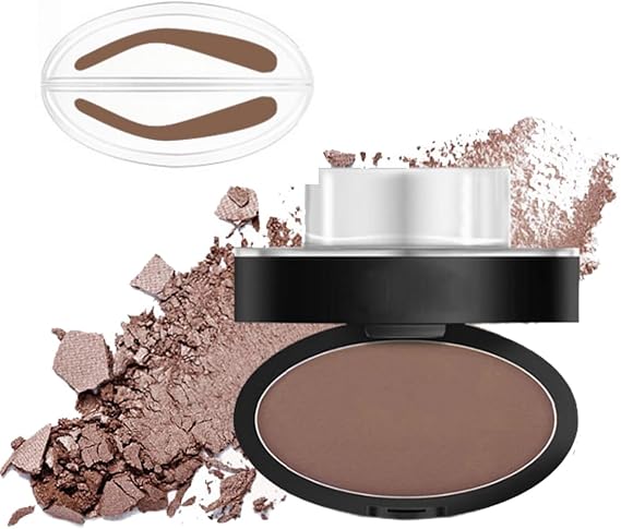 Eyebrow Seal Stamp Powder - Light Brown Complete Nature Tinting Coloring Kit - Easy and Natural Looking Brows, Waterproof Eyebrow Powder Kit for Flawless Eye Brows Make Up