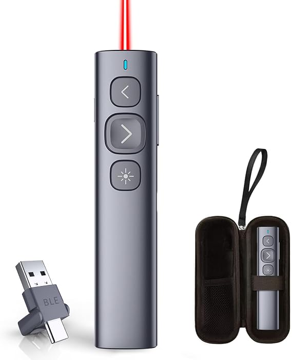 Norwii N95 Presentation Clicker with Red Laser Pointer for Presentations