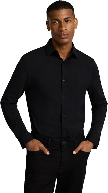 EXPRESS Men's Slim Stretch Modern Tech 1MX Long Sleeve Dress Shirt