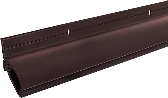 MD Building Commercial Screw-On Door Sweep with Drip Cap, Bronze, 36in