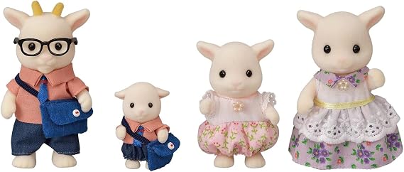 Calico Critters Billy Goat Family, Set of 4 Collectible Doll Figures