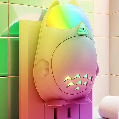 RAVEtone Night Lights Plug into Wall, Dimmable Kids Nightlight with Voice Control, LED RGB Color Changing Night Light, Cute Bedroom Light, Christmas Halloween Decor Light, Children Gift,1 Pack