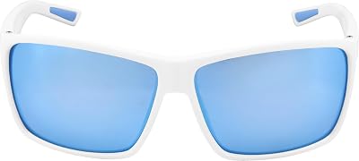 Bullhead Safety Lionfish Glasses, Anti-Fog, Scratch Resistant, Precision Lens with UV Protection, Comfortable and Lightweight, Ice Blue Mirror Lens and Matte White Full-Frame, One Size