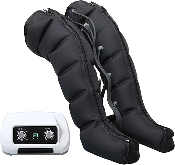6 Cavity Air Compression Leg Massager | Lymphatic Drainage Massager | Compression Boots Pressotherapy | for Circulation Arm Leg Waist Wraps Massage Machine | Pain Relax