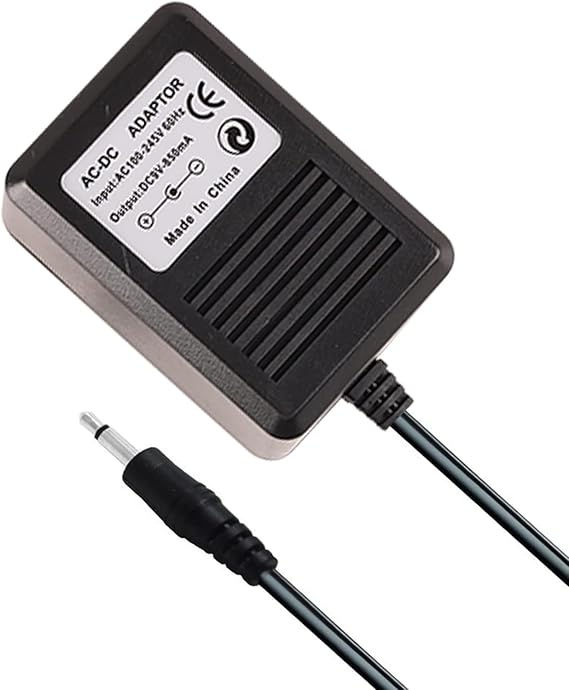 Power Supply for Atari 2600, AC Power Cord Adapter Compatible with Atari 2600 System Console 9V/850mA US Plug