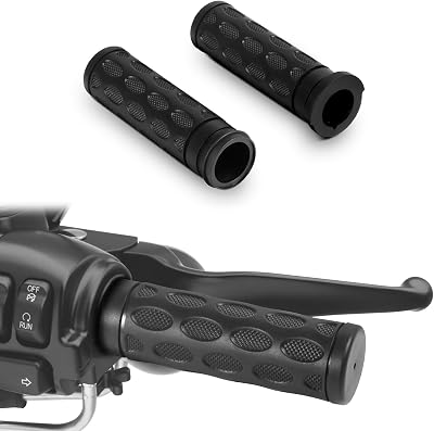 Hand Grips 1 inch Electronic Throttle Control Non-Slip Rubber Handle Bars Compatible with Harley Touring Dyna Softail Sportster XL VRSC Custom Pattern