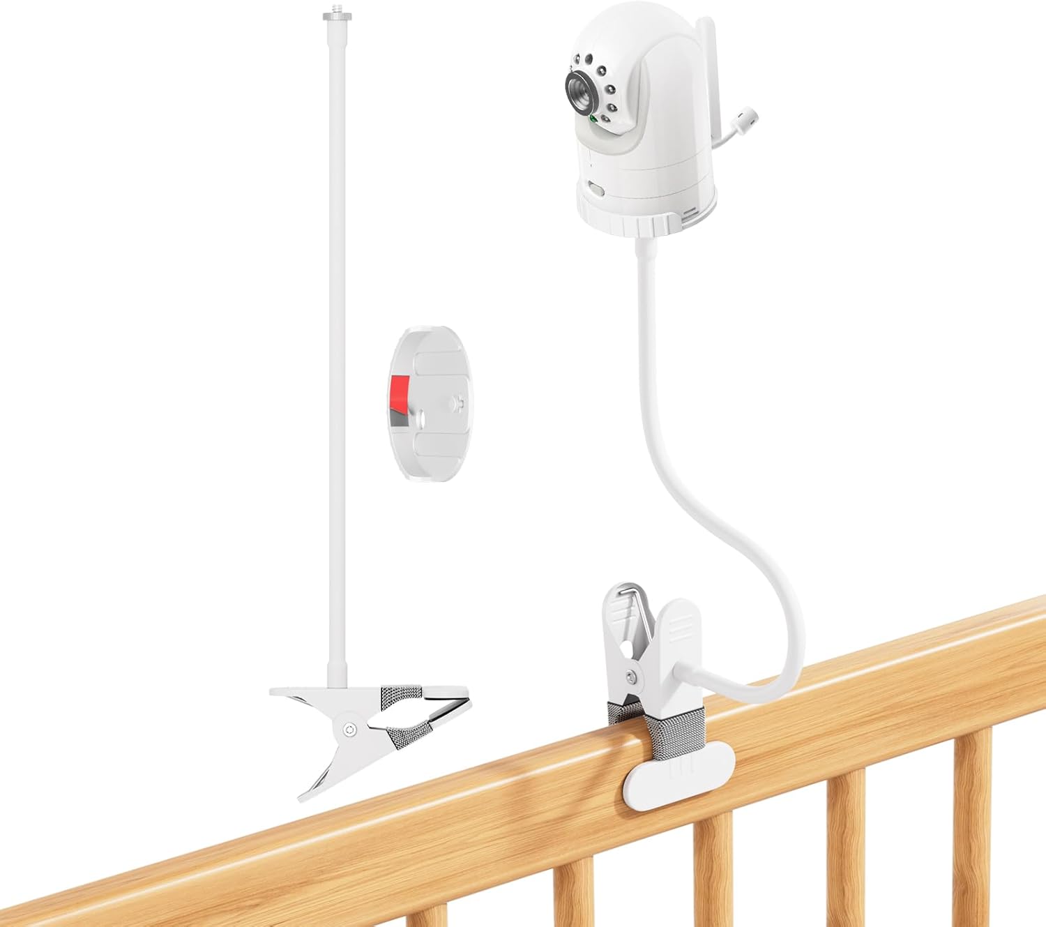 Adjustable Baby Monitor Wall Mount Compatible with Infant Optics DXR-8 and DXR-8 Pro Baby Monitors with 1/4 Inch Threaded Hole Camera. Flexible Baby Monitor Holder