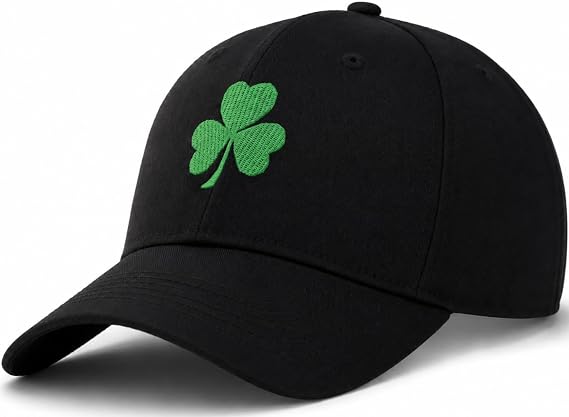 Lucky Four-Leaf Clover Embroidered Baseball Cap for Women & Men