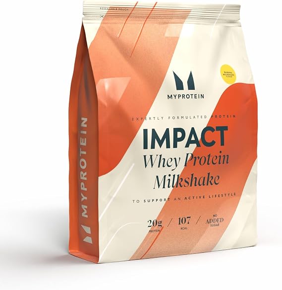 Myprotein Impact Whey Protein Milkshake - Banana Milkshake | 15 Servings | Creamy Dessert-Style Gym Shake | 20g+ Protein Per Serving | Rich, Smooth & Indulgent Taste | Low Fat & Easy Mixing