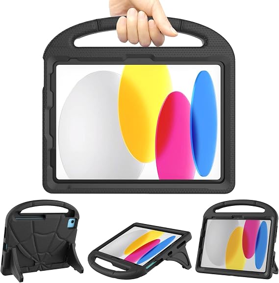 TrendGate Kids Case for iPad A16 11th Gen 2025/iPad 10th Gen 2022 - Black