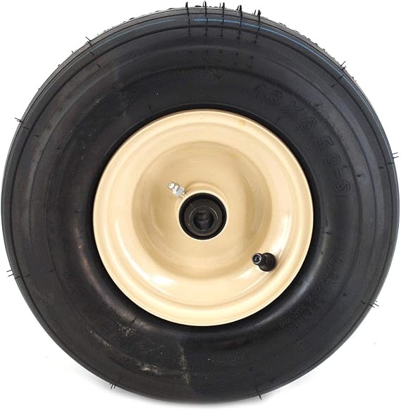 Mower Pneumatic Wheel Assembly, Front, 13" x 6.5-6" OEM 603975 | Includes Spacers And Dust-Proof Bearings, Fits Frontmount Tail Wheels, 72-Inch Deck Carriers, Midmount Deck Carriers