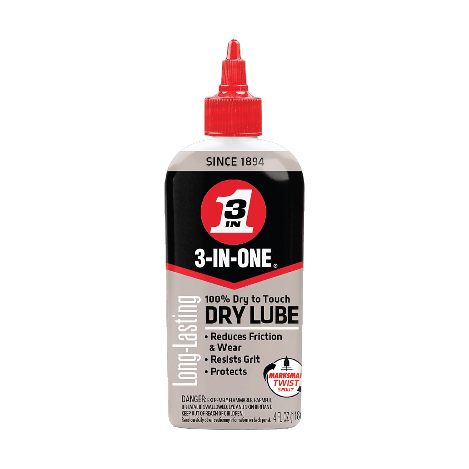3-in-ONE 100% Dry to Touch Dry Lube Drip Oil, 4 OZ