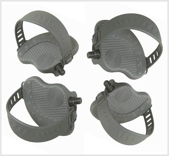 SBDs (Pair - L+R) Life Fitness Bike Pedals P781RL- W/Adjustable Straps -Replacement for Life Fitness OEM# AK63-00124-0001 -NEW