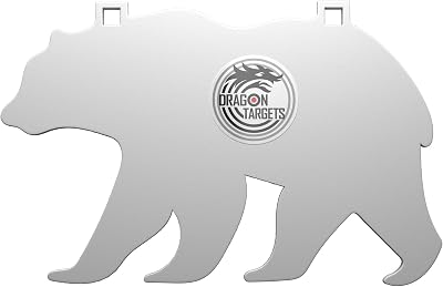 Dragon Targets AR500 Steel Targets for Shooting 38 Inch Thick Laser Cut Animal Shapes, Bear Target Painted and Ready to Shoot AR500 Steel Targets Made in USA