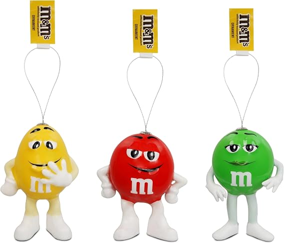 M&Ms Characters 3-Pack Christmas Tree Ornament Set