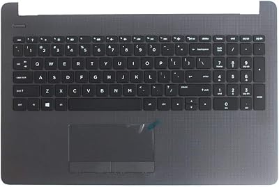 Laptop Replacement Keyboard Fit HP Pavilion 15-BS028CL 15-BS033CL 15-BS038CL 15-BS048CL 15-BS067CL 15-BS078CL US Layout with C Shell No TouchPad Gray