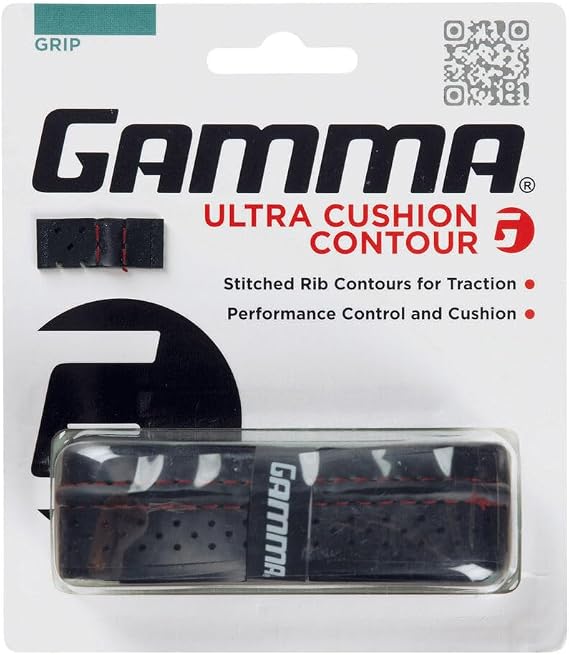 Gamma Sports Tennis Racquet Ultra Cushion Replacement Grips - Contoured or Textured