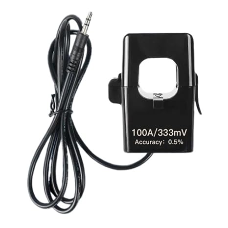 Split Core CT Current Transformer 100A 333mV 60A 50A 1V 30A 20A 5A 1A 0.333V 100A/50mA Clamp on Sensor(100A,333mV)