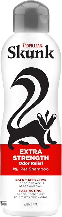 TropiClean Deodorizing Skunk Shampoo for Dogs, Extra Strength, 20oz