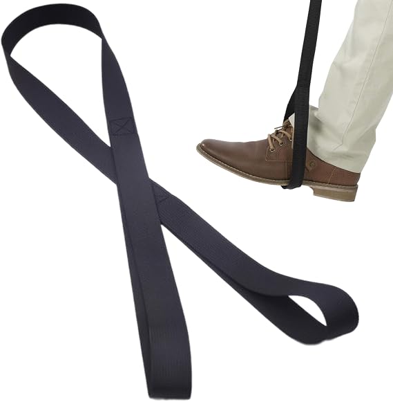 Leg Lifter Strap, Helping Hand Company Leg Up Leg and Foot Lifter Mobility Aids, Leg Lifter Mobility Aid for Bed, Elderly Aids for Daily Living, Leg Lifter for Adult, Senior, Disability(1 Black)