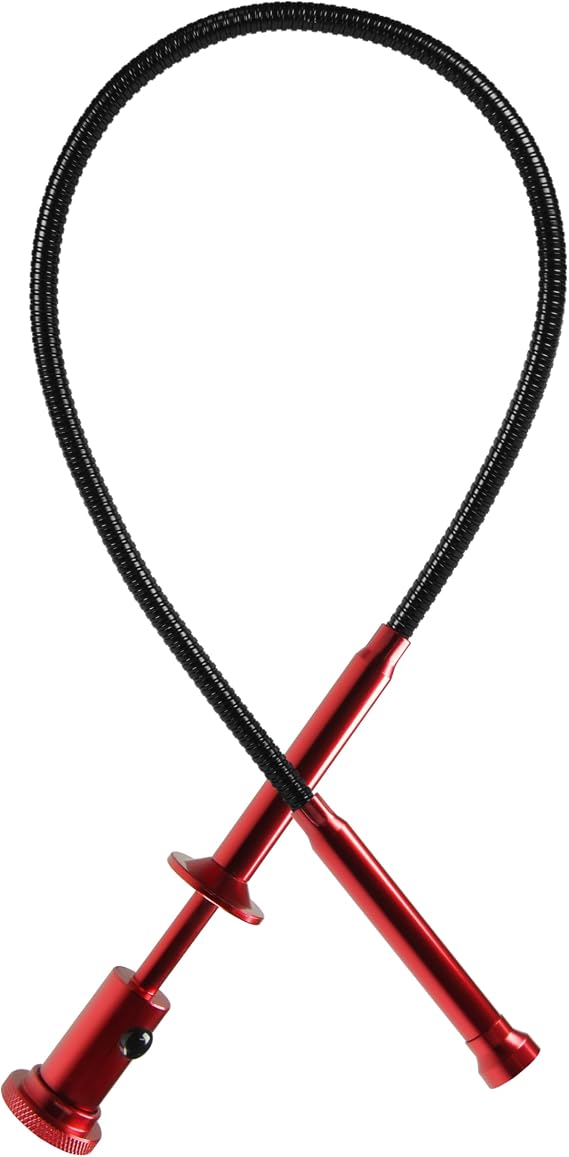Claw Grabber Pickup Tool,24.4 in Claw Grabber Tool with LED Light Grabbing Tool Claw Grabber Pickup Tool for Litter Pick Home Sink Drain and Metal Small Items(Red)